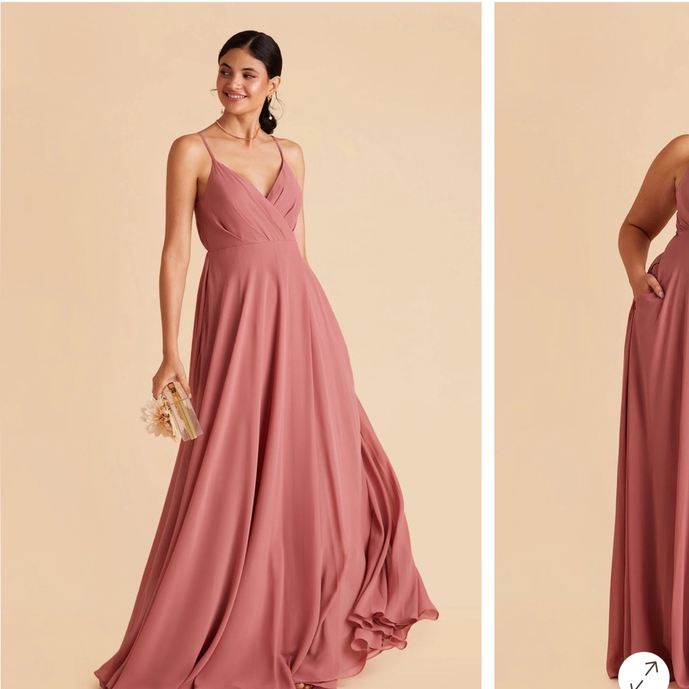 Birdy Grey Mulberry Spaghetti Strap V-Neck Chiffon Dress